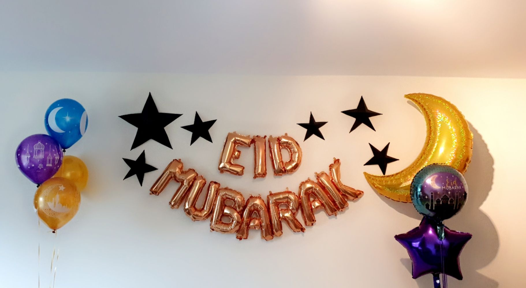 Ballonger Eid Mubarak Flerfargede