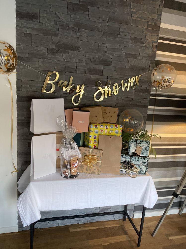 Baby Shower Oh Baby Dekorationsset Guld