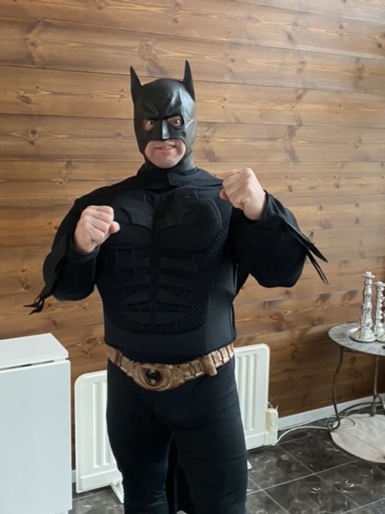 Batman Dark Knight med Muskler Maskeraddräkt
