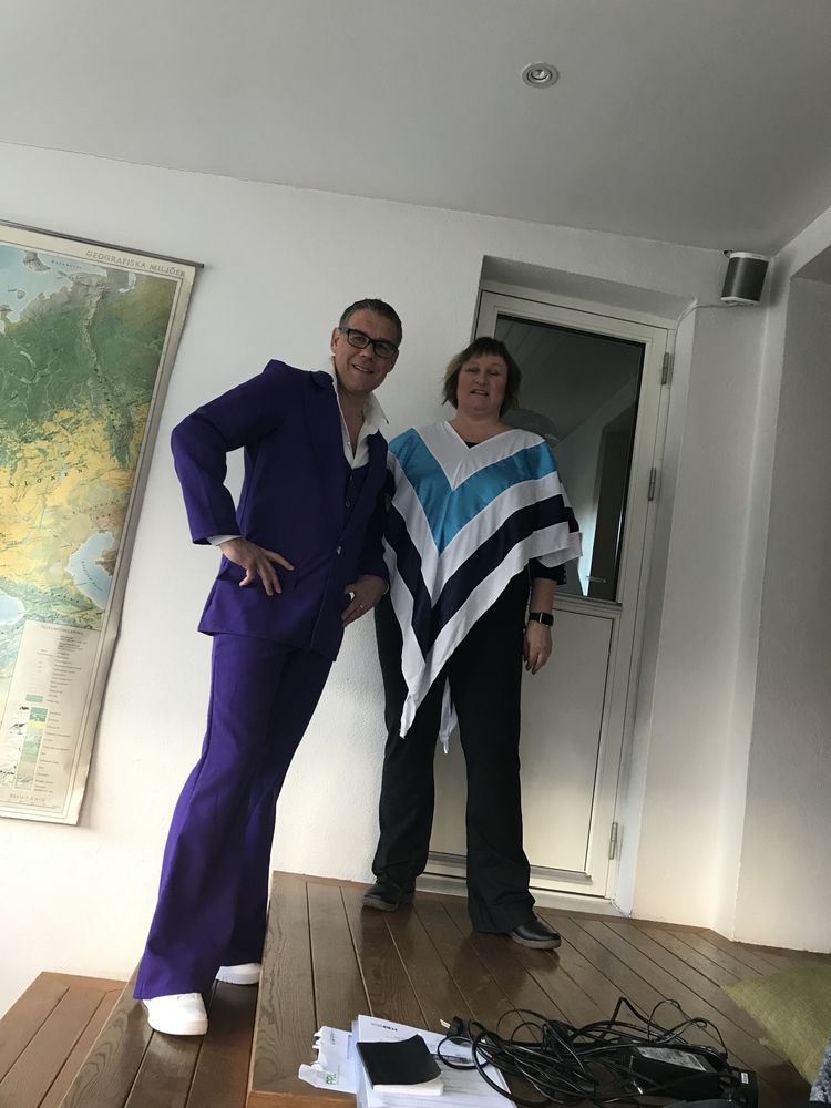 Disko Dress Lilla Kostyme
