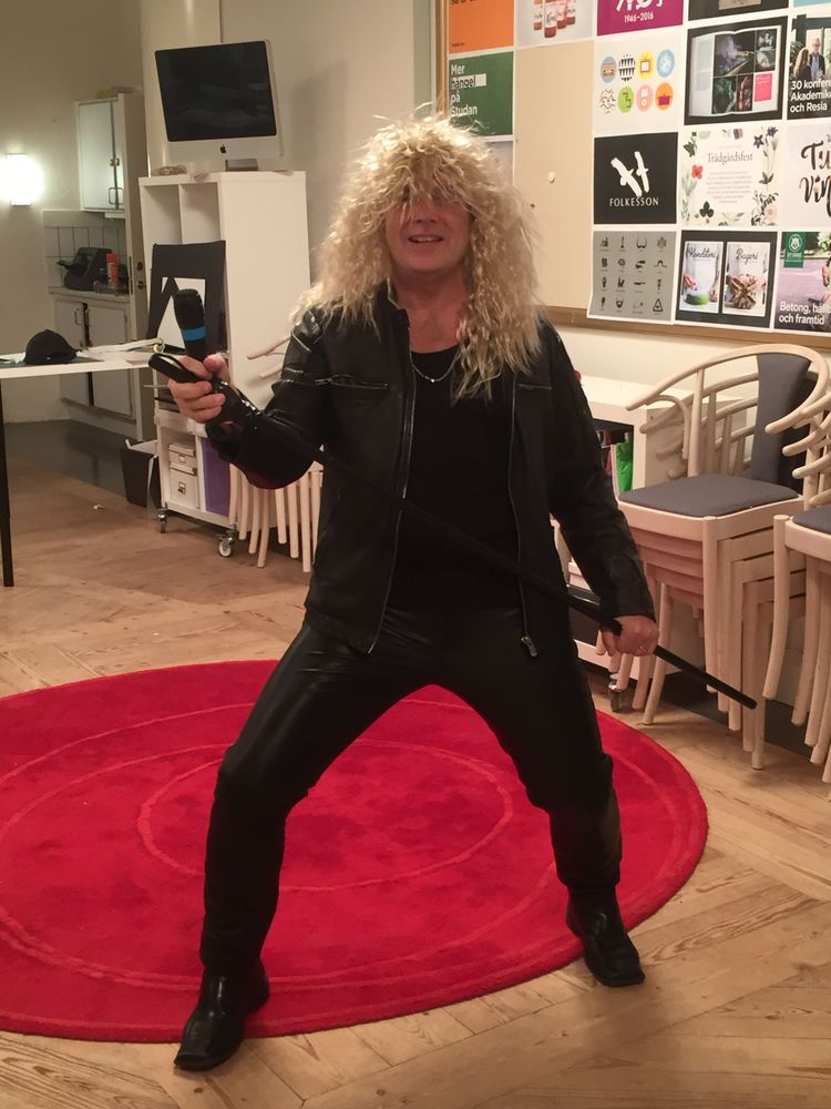 Hårdrockari Blond Peruukki
