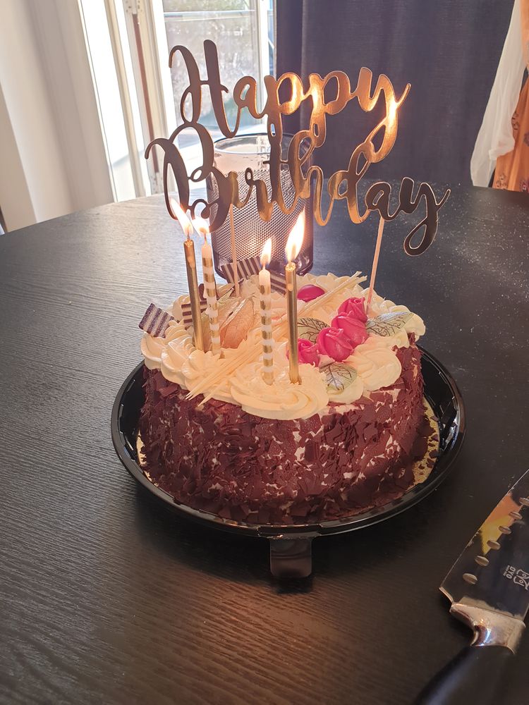Kakedekorasjon Happy Birthday Gull