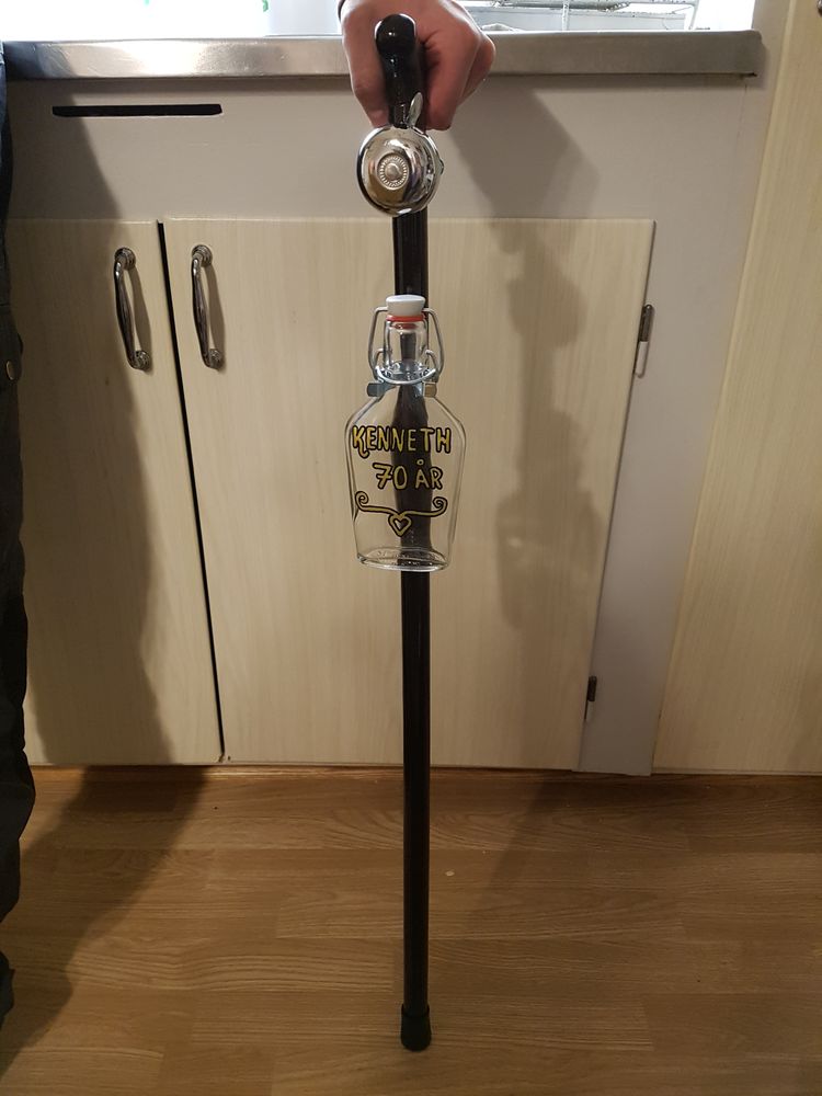Stokk med Lommelerke og Ringeklokke
