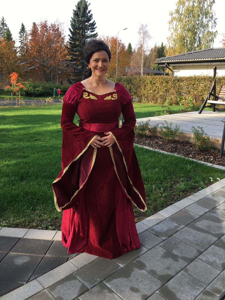 Middelalderdronning Deluxe Kostyme