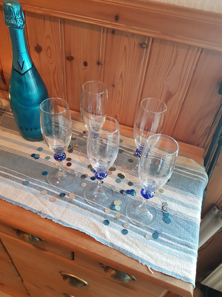 Konfetti Pilkut Sininen/Hopea