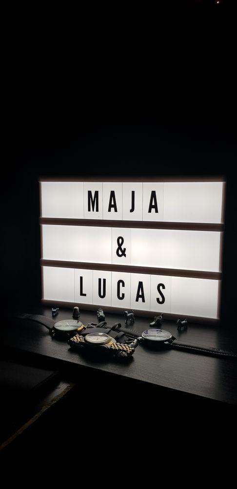Lightbox Lampa med Text