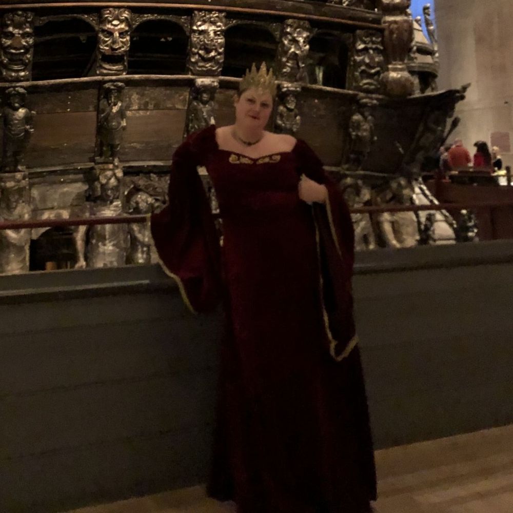 Middelalderdronning Deluxe Kostyme