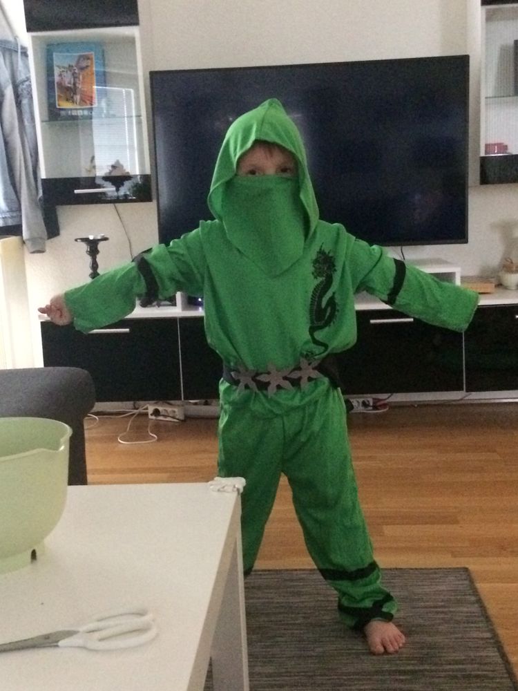 Ninja Vihreä Lasten Naamiaisasu