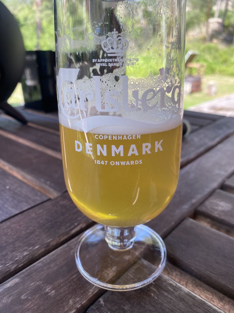 Carlsberg Ølglass med stett