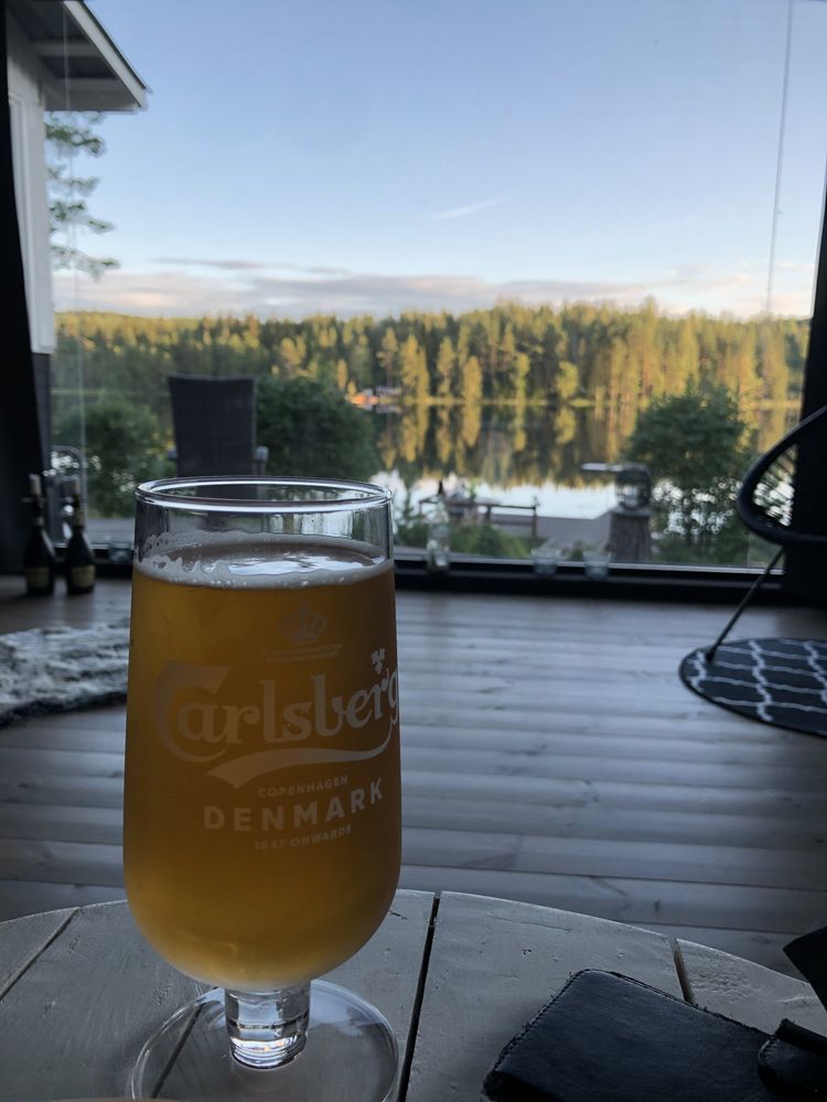 Carlsberg Ølglass med stett
