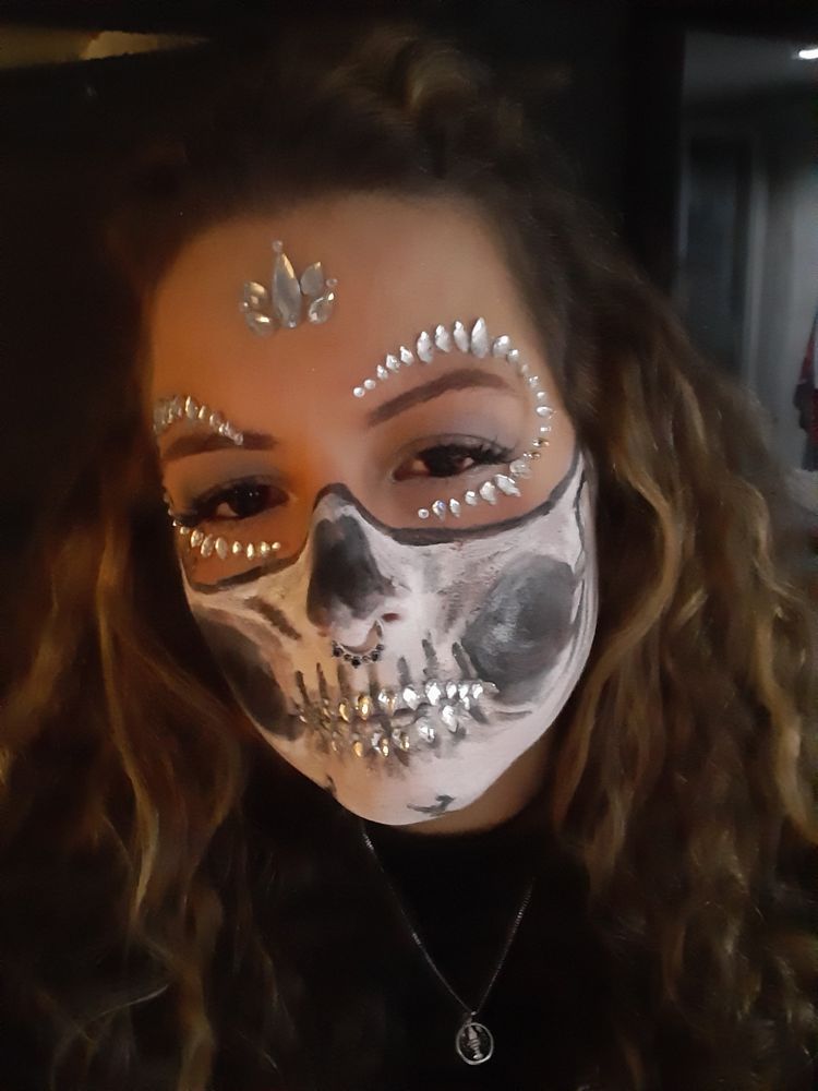 PaintGlow Face Jewels Sugar Skull