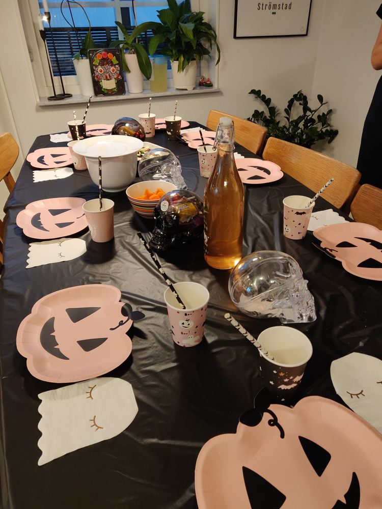 Paptallerkener Lyserøde Græskar Halloween