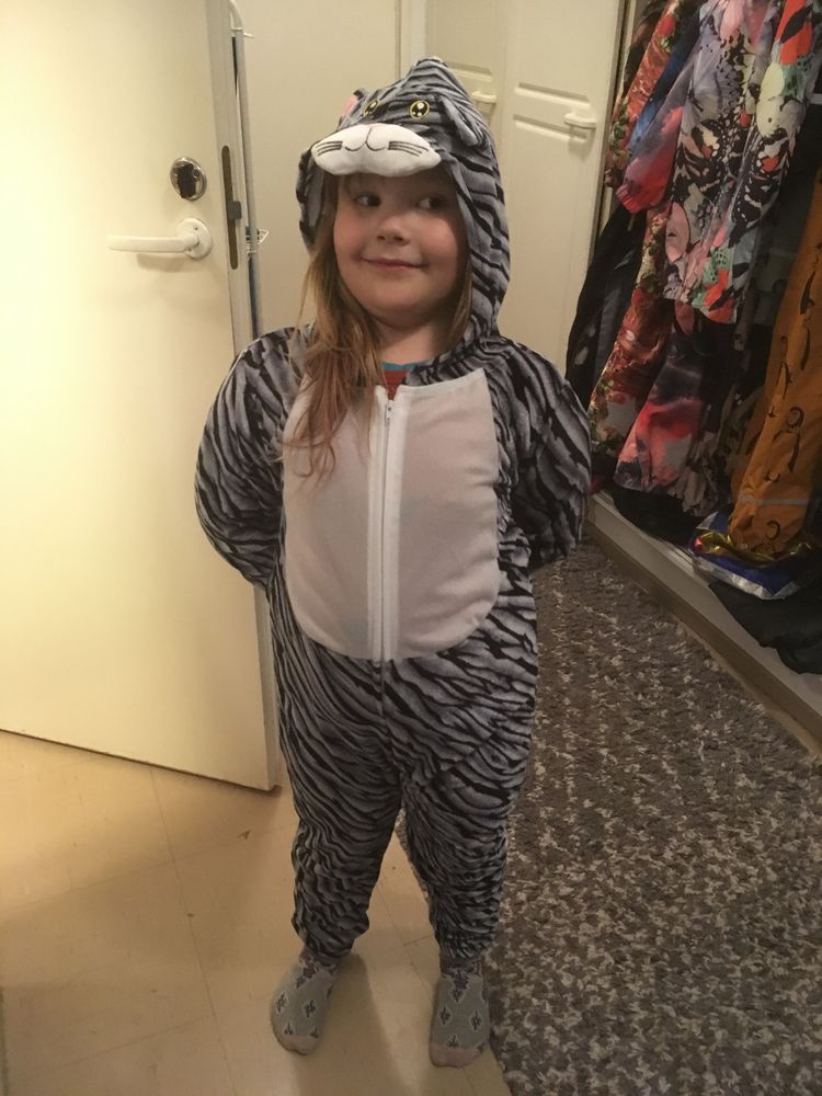 Stripete Katt Barn Kostyme