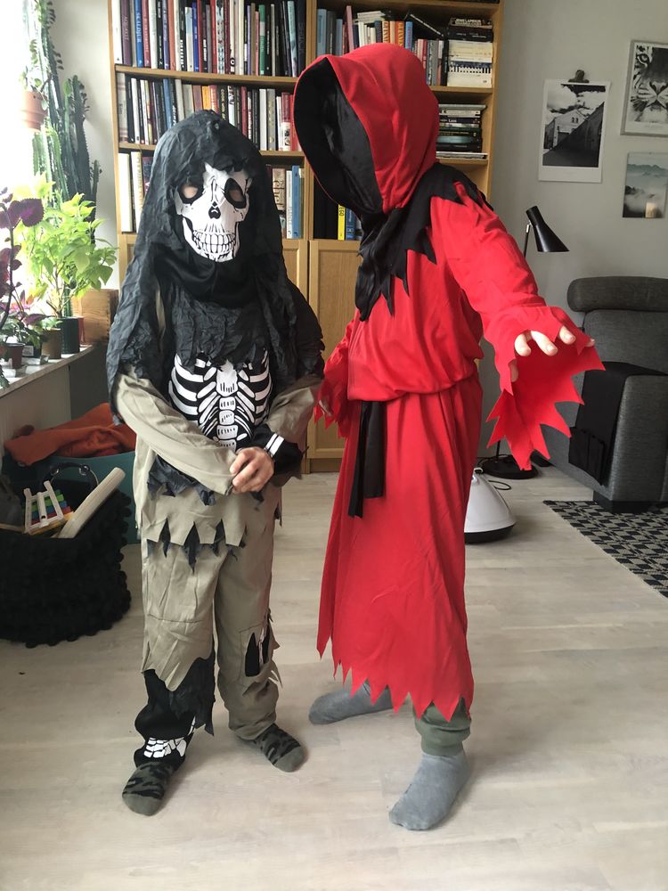 Skelett Zombie Barn Budget Maskeraddräkt