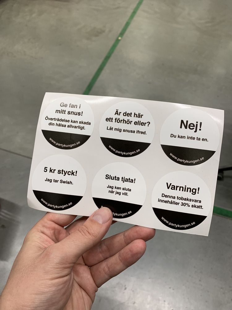 Snusstickers