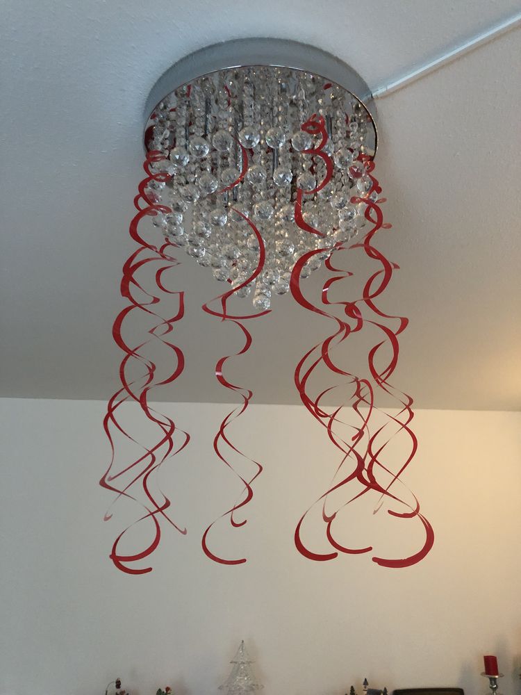 Swirls Rød Hengende Dekorasjon