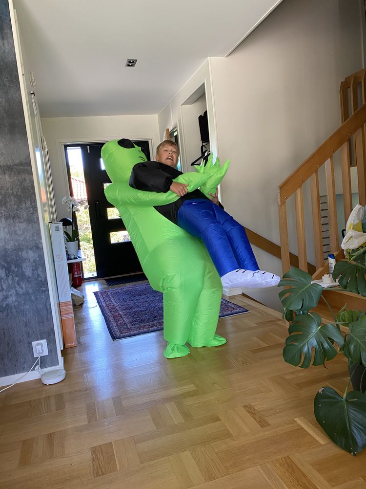 Oppblåsbar Bærende Alien Kostyme