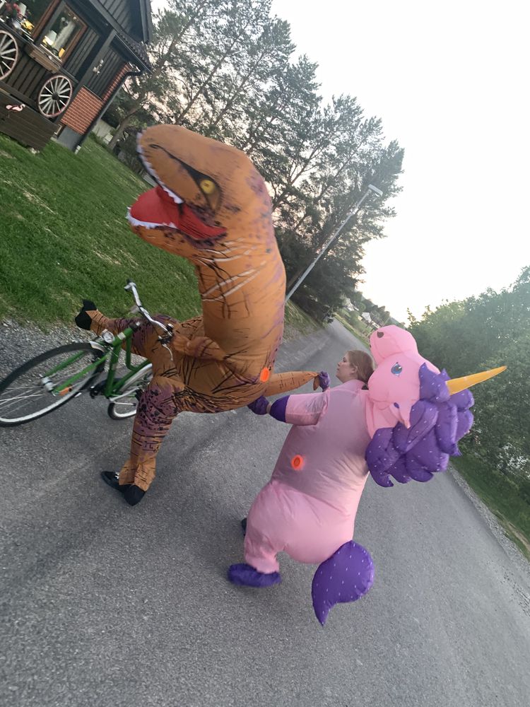 Oppblåsbar T-Rex Kostyme