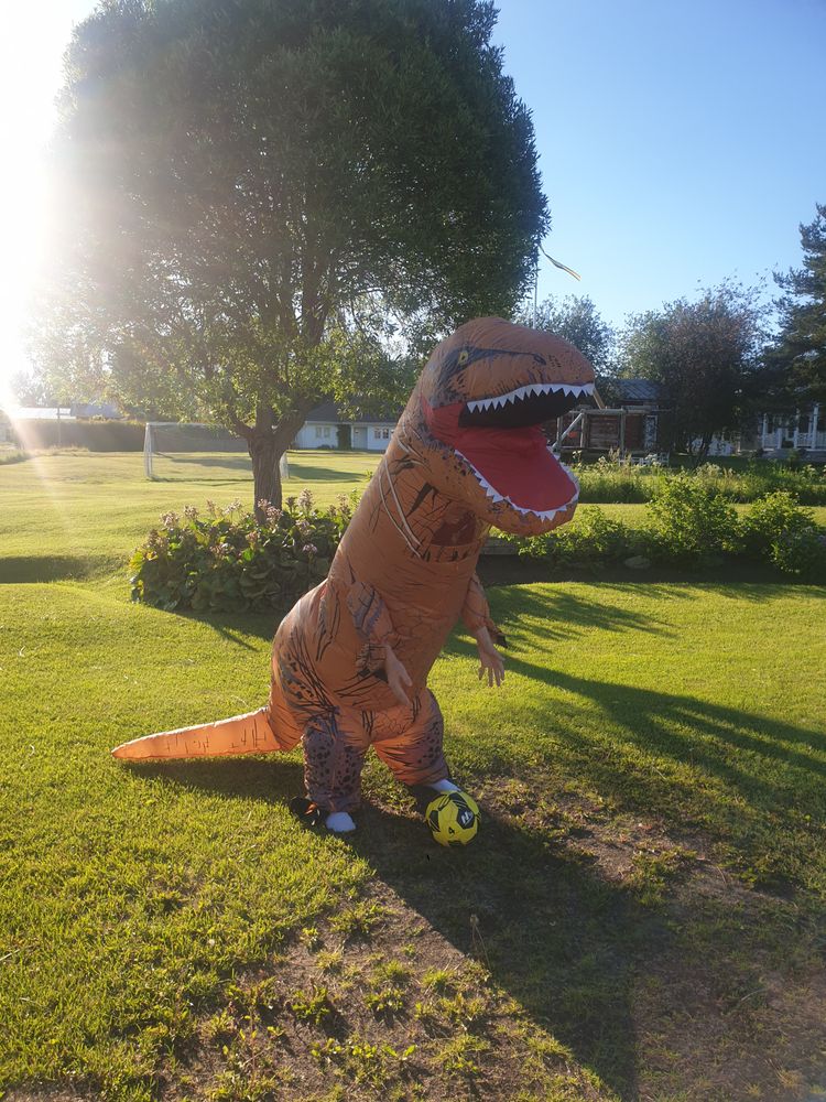 Oppblåsbar T-Rex Kostyme