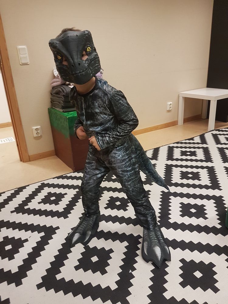 Velociraptor Sininen Lasten Naamiaisasu
