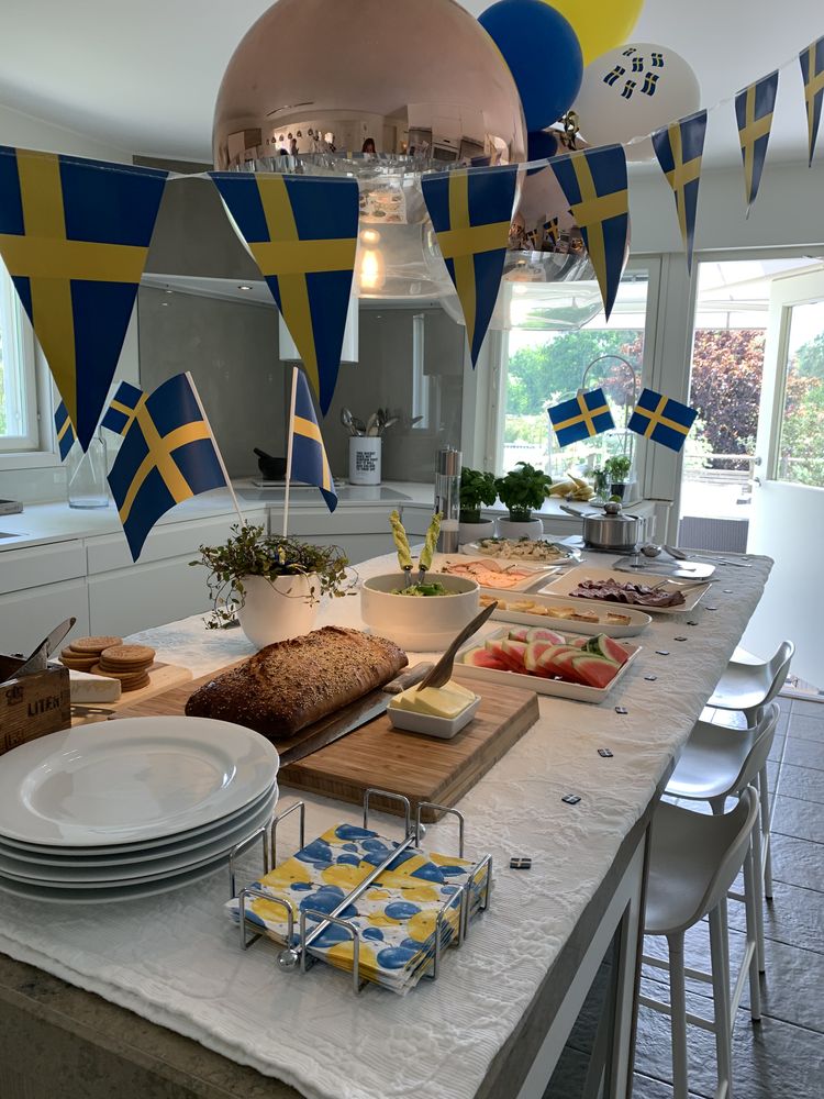 Vimpelgirlang Sverigeflaggor