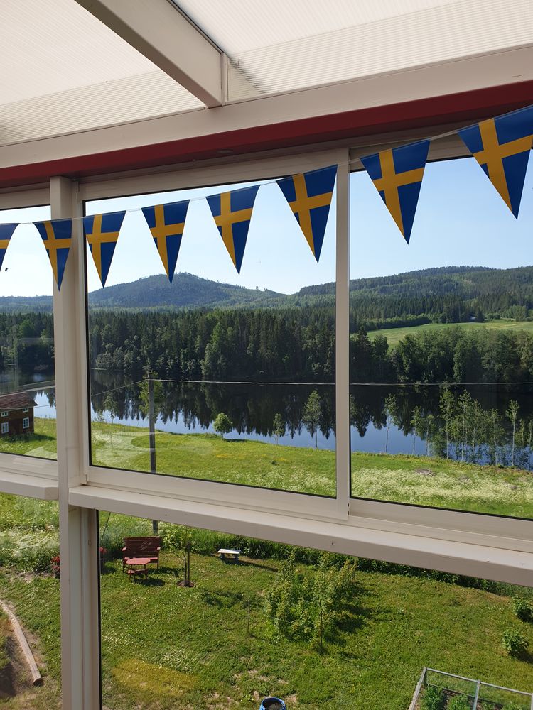Vimpelgirlang Sverigeflaggor