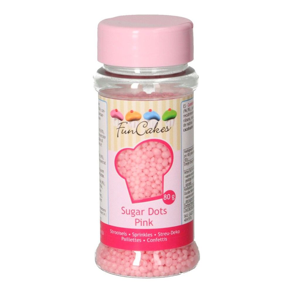 FunCakes Strøssel Sugar Dots Pink