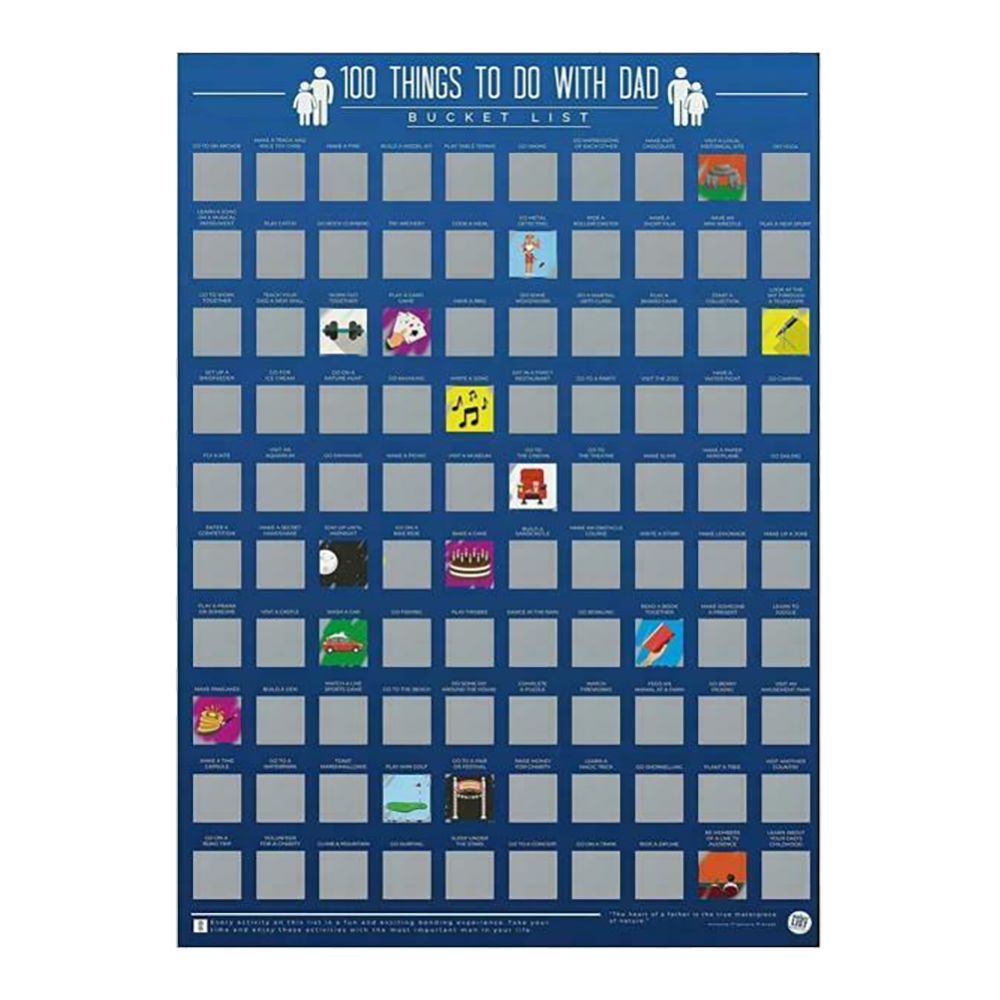 100 Things To Do With Dad Bucketlist Skrapetavle
