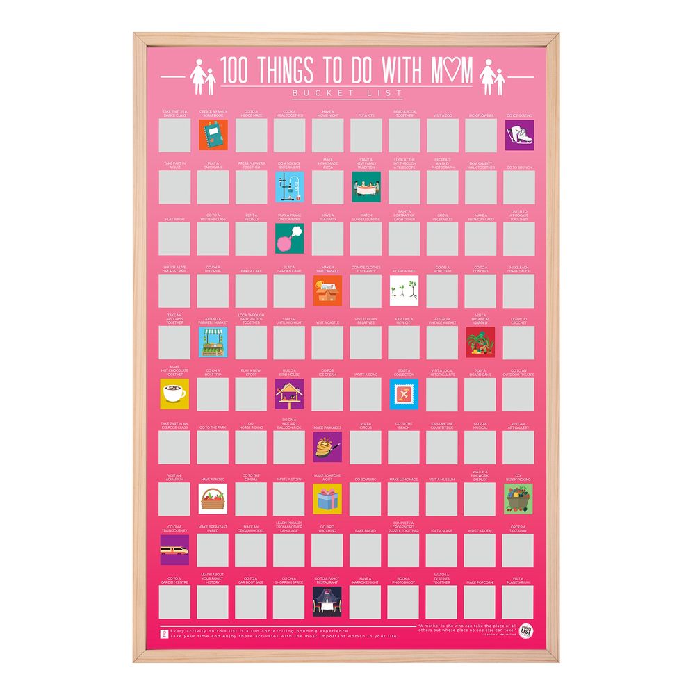 100 Things To Do With Mum Bucketlist Raaputustaulu