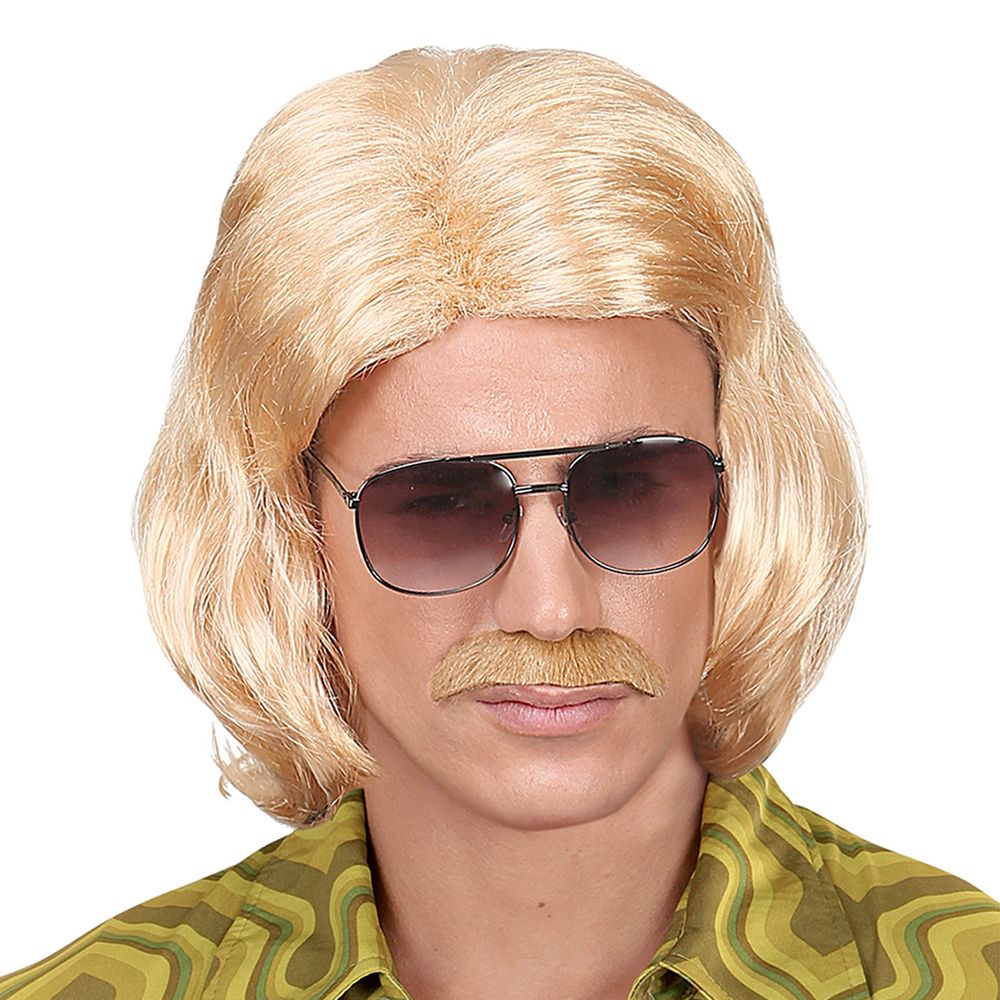70-talls Dandy Blond Parykksett med Bart