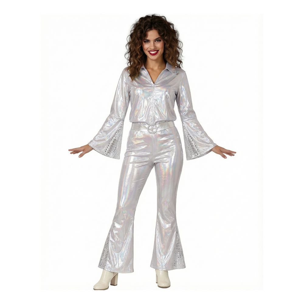 70'er Disco Dame Sølv Kostume