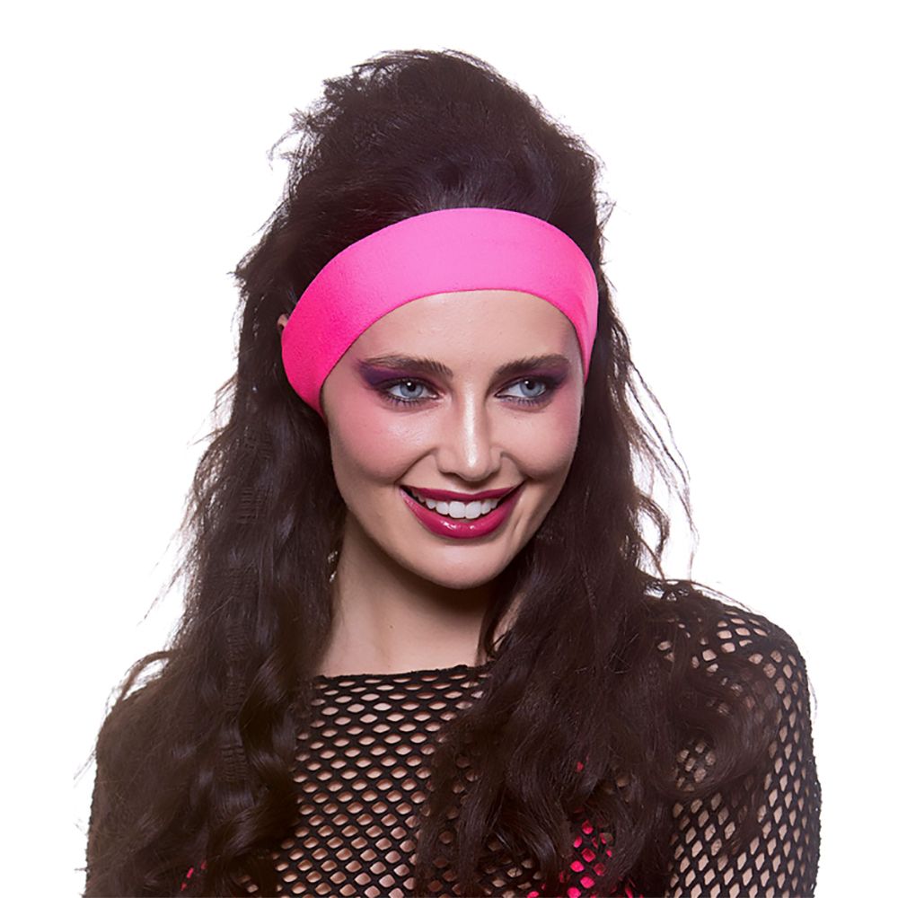 80-luvun Hiusnauha Neonpinkki