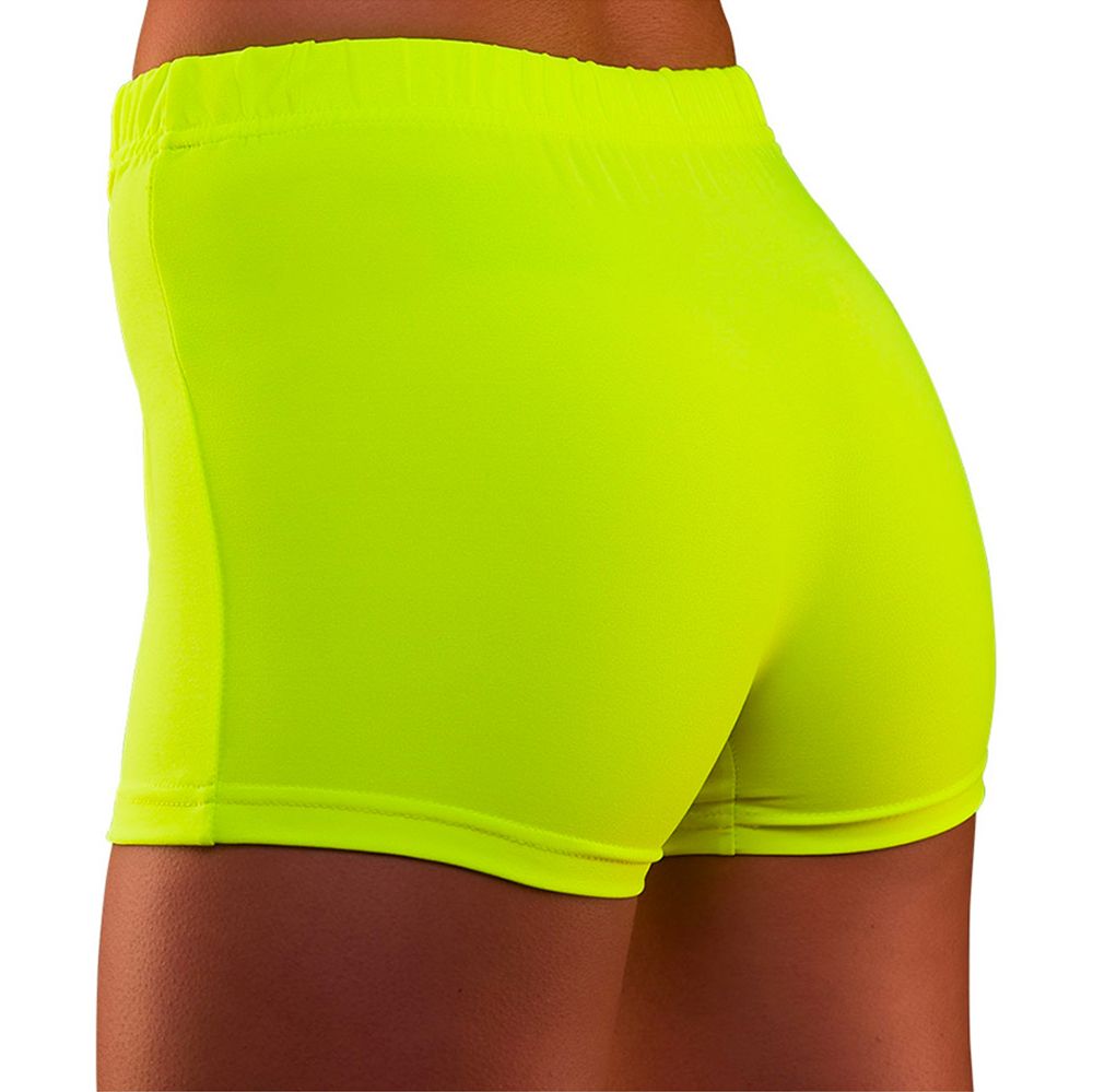 80-luvun Minishortsit Neonkeltainen