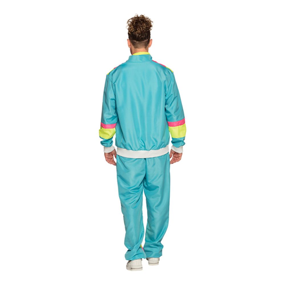 80-talls Jogger Neonblå Kostyme