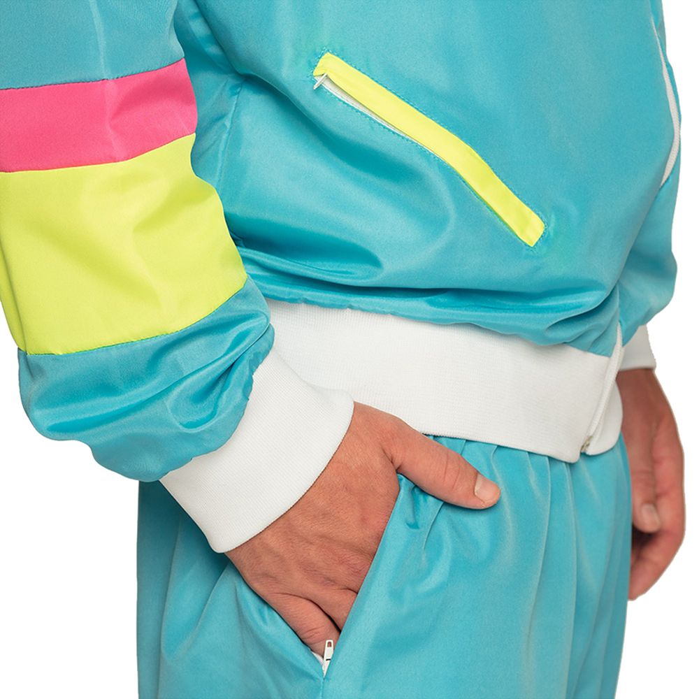 80-talls Jogger Neonblå Kostyme