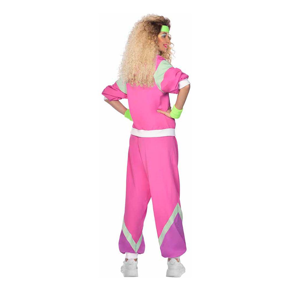 80-luvun Verryttelypuku Pinkki Naamiaisasu
