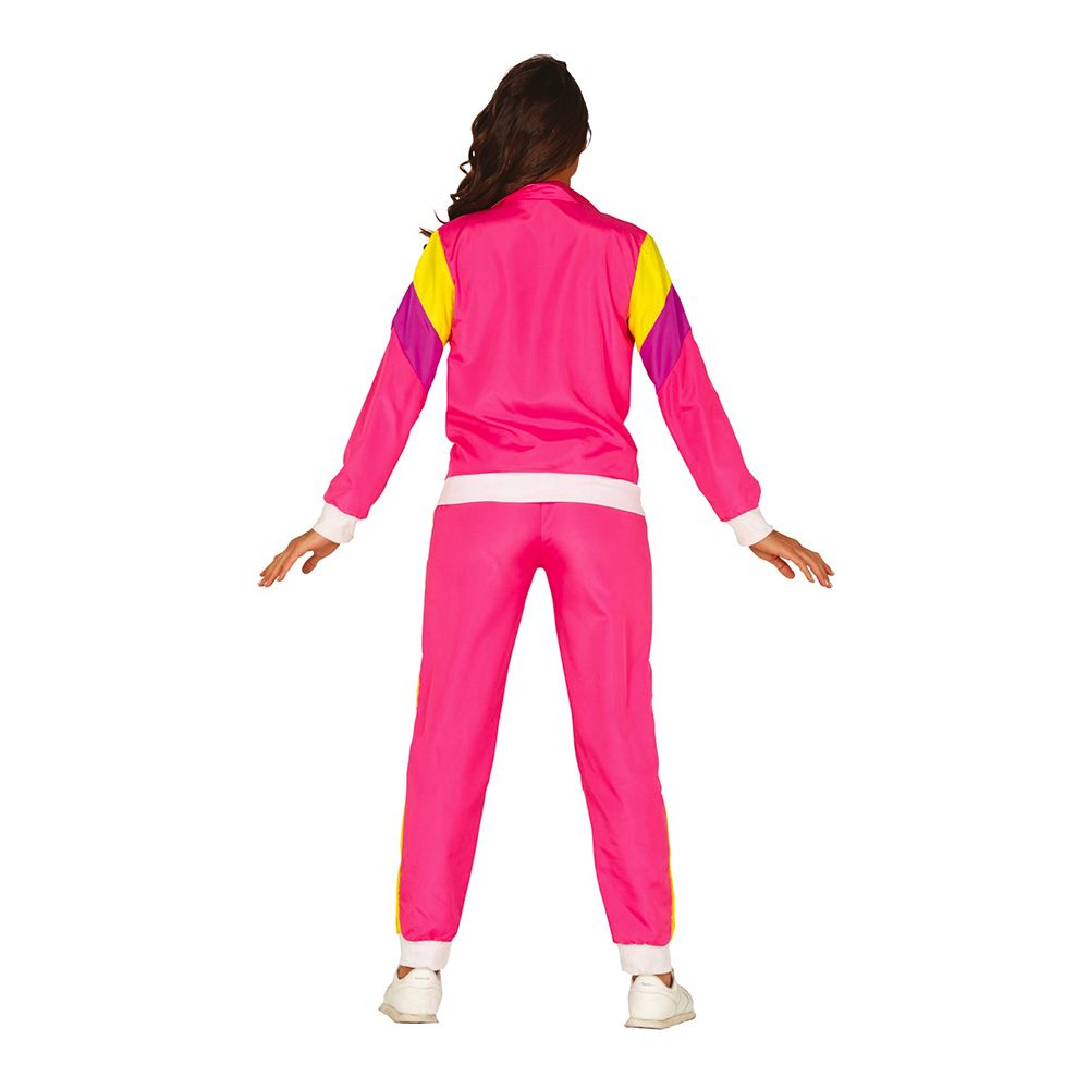 80-tals Kvinnlig Joggare Rosa Maskeraddräkt