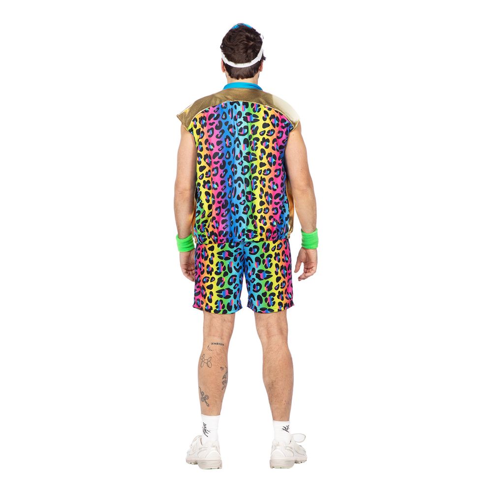 80'er Neon Leopard Herre Kostume