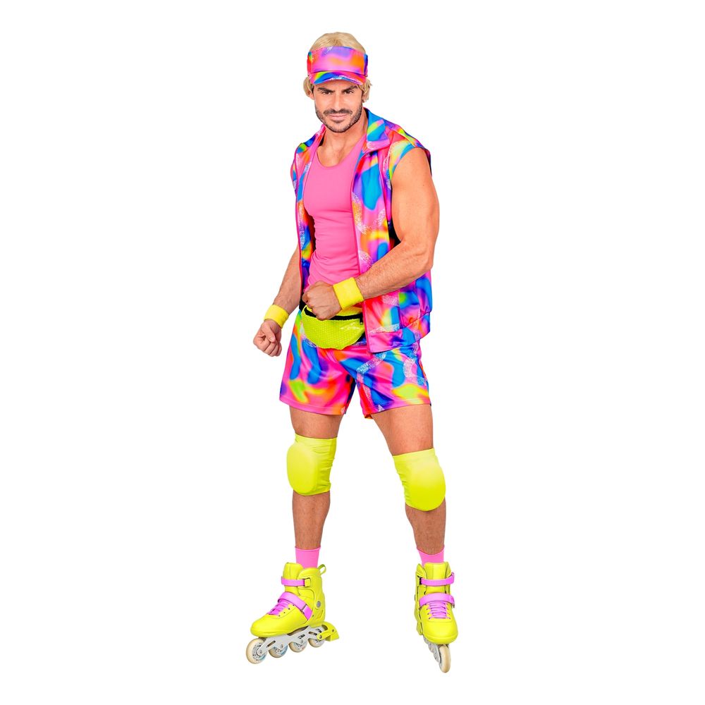 80-luvun Neon Roller Guy Naamiaisasu