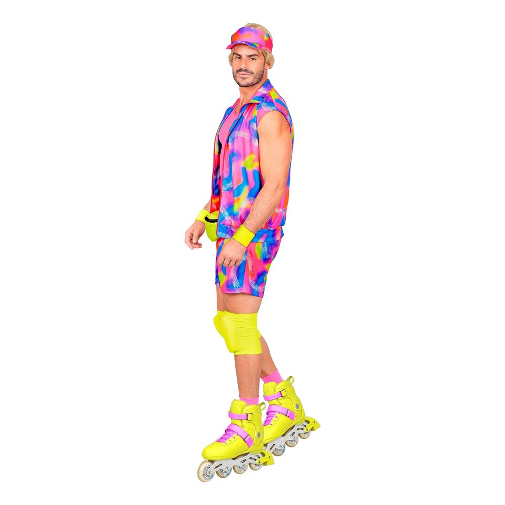 80-luvun Neon Roller Guy Naamiaisasu