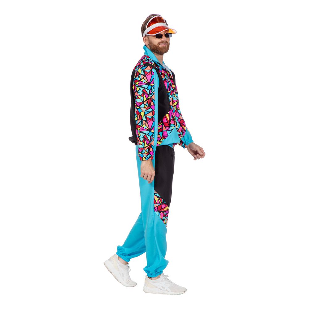80'er Neon Skidragt Herre Kostume