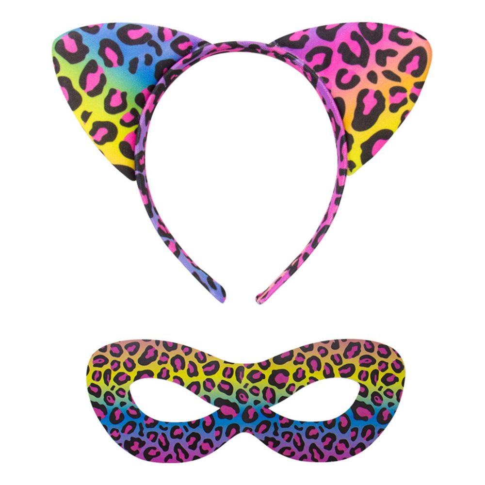 80-talls Panter Diadem & Øyemaske