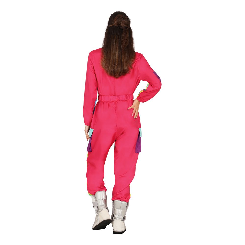 80-tals Rosa Skidoverall Maskeraddräkt