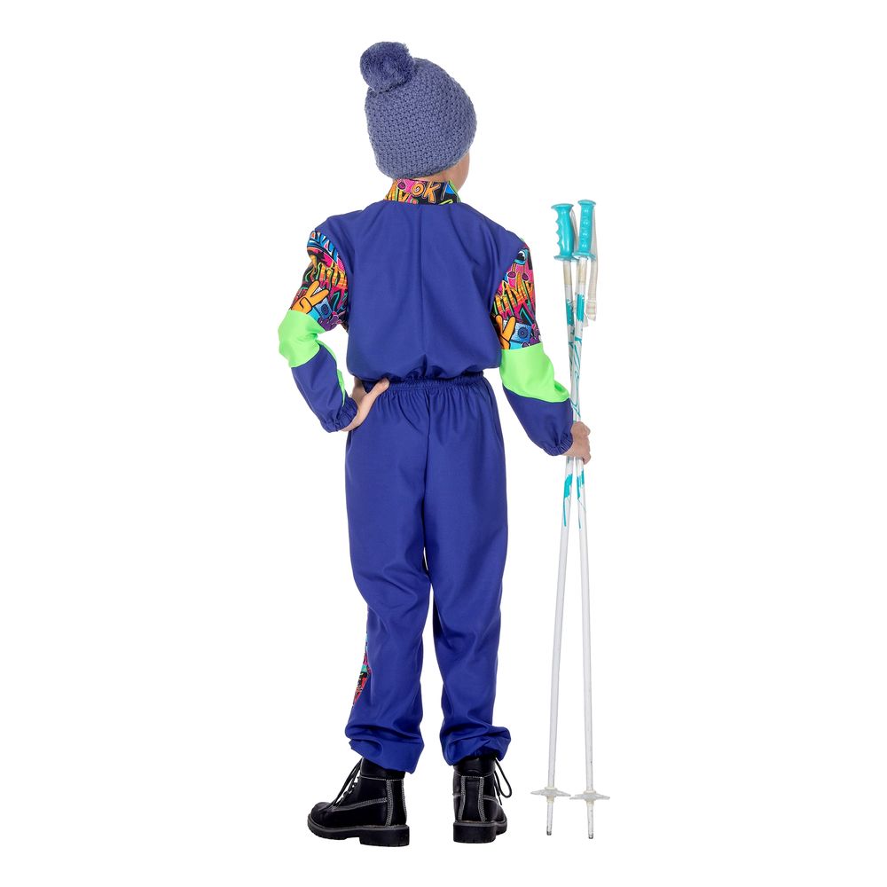 80-talls Skidress Blå/Grønn Barn Kostyme