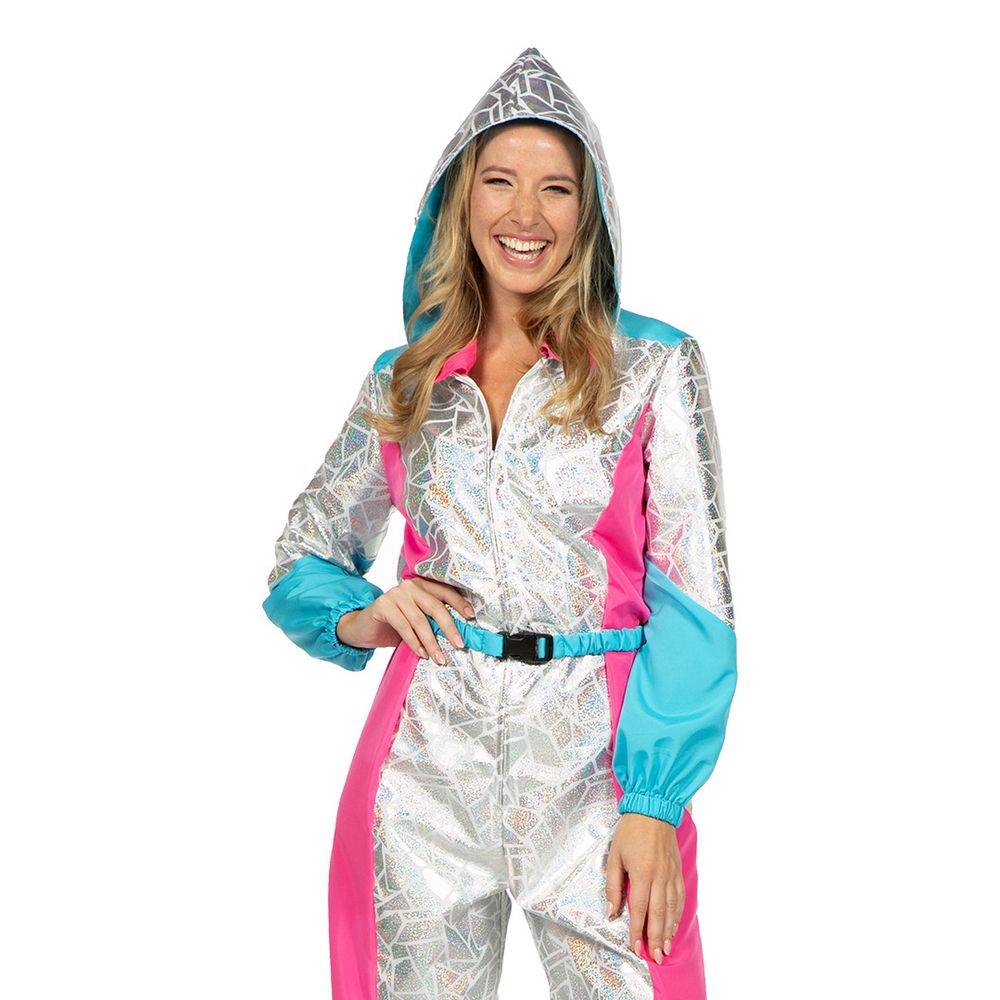 80'er Skioverall Sølv Kostume