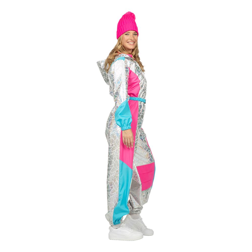 80'er Skioverall Sølv Kostume