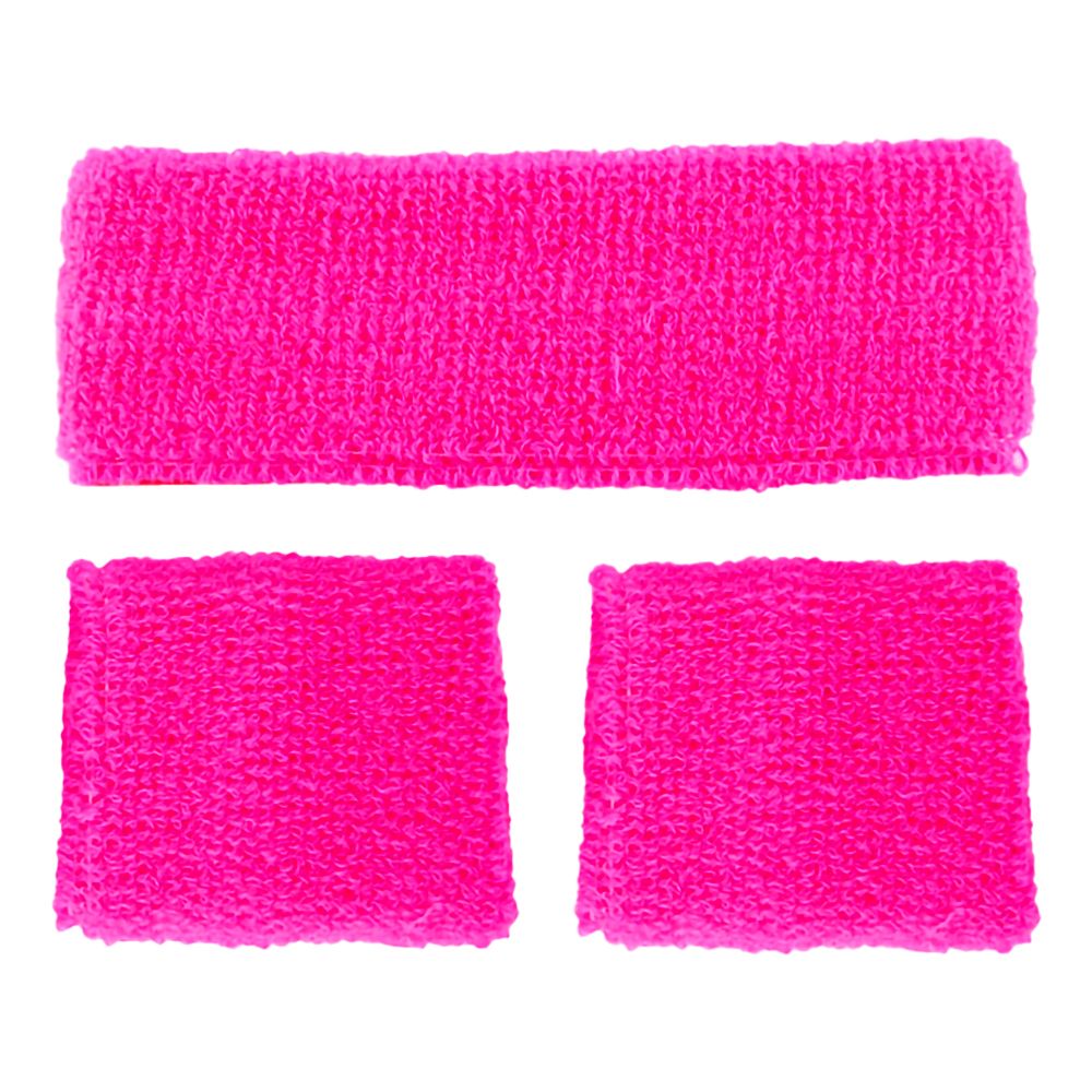 80'er Svedbåndssæt Neonpink