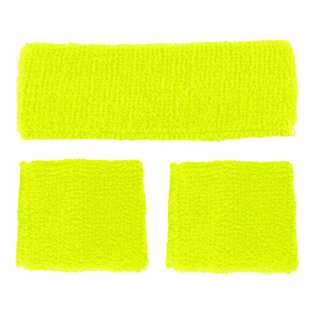 80-tals Svettband Kit Neongul
