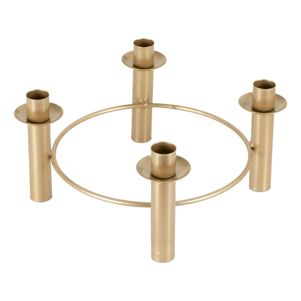 Adventsljusstake Cirkel Guld