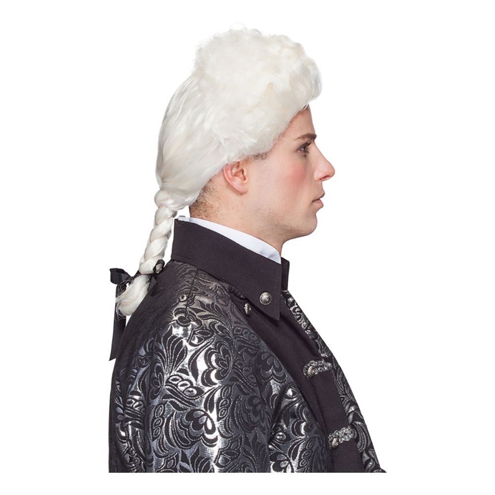 Amadeus Peruukki Valkoinen Poninhännällä